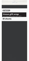 Black Tissue Paper Sheets 10Pk