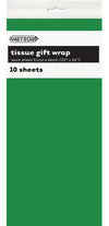 Green Tissue Paper Sheets 10Pk