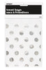FOIL DOTS SILVER 8PK TREAT BAGS 18.3CM H X 13.3CM W (7.2" X 5.2")
