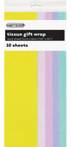 Pastel Assorted Tissue Paper Sheets 10Pk