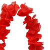 Red Large Petal Tropical Hawaiian Luau Flower Lei Party Wreath