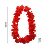 Red Large Petal Tropical Hawaiian Luau Flower Lei Party Wreath