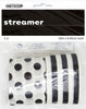 Stripes And Dots Crepe Streamers 2Pk - Black