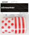 Stripes And Dots Crepe Streamers 2Pk - Red