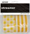 Stripes And Dots Crepe Streamers 2Pk - Yellow