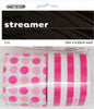 Stripes And Dots Crepe Streamers 2Pk - Hot Pink