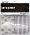 Stripes And Dots Crepe Streamers 2Pk -Silver