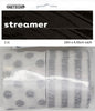 Stripes And Dots Crepe Streamers 2Pk -Silver