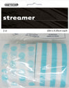 Stripes And Dots Crepe Streamers 2Pk - Light Blue