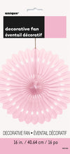 Pink Hanging Fan Decoration 40cm (16") Each