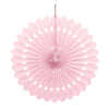 Pink Hanging Fan Decoration 40cm (16") Each