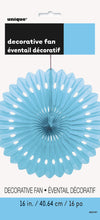 Blue Hanging Fan Decoration 40cm (16") Each
