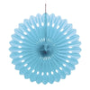 Blue Hanging Fan Decoration 40cm (16") Each