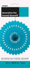 Teal Hanging Fan Decoration 40cm (16") Each