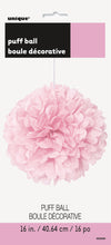 Pink Hanging Decorative Puff Ball Decor 40cm (16")