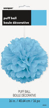 Blue Hanging Decorative Puff Ball Decor 40cm (16")
