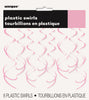 8Pk Hanging Swirl Decorations - Light Pink