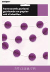 Honeycomb Ball Garland Party Decorations- Purple