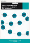 Honeycomb Ball Garland Party Decorations-  Teal