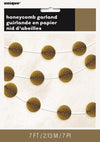 Honeycomb Ball Garland Party Decorations - Gold