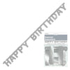 Silver "Happy Birthday" Jointed Banner