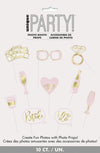 Bride To Be Foil Stamped 10PK Selfie Photo Props Bridal Shower Decorations