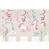 Enchanted Unicorn Swirl Decorations 12pk