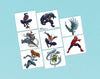 8pcs Spiderman Tattoos (1 Sheet)