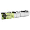 95ml Black Lid Hexagonal Glass Jar 6pk