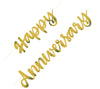Happy Anniversary Gold Jointed  Party Banner