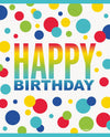 Rainbow Spots Happy Birthday Plastic Party Loot Gift Bags 8pack