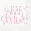 Large Pink Baby Shower Napkins / Serviettes