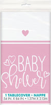 Pink Baby Shower Plastic Tablecloth / Tablecover