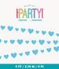 BLUE HEARTS GARLAND 2.74M (9')