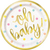 Oh Baby Baby Shower Large Paper Plates
