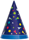 Blue Peppy Birthday 8 Party Hats
