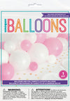 Balloon Centrepiece Kit -Pink & White
