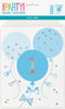 1st Birthday Blue 8pk Foil Stamped Treat Bag