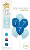 Number 7 Birthday Boy 30cm Blue 6pk Latex Balloons