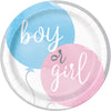Laege Gender Reveal  Boy Or Girl Party Paper Plates 8PK