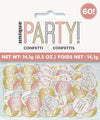 60th Birthday Rose Gold Silver & Gold Table Foil Confetti 14g