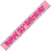 Happy 50th Birthday Glitz Pink Foil Banner