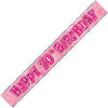 Happy 70th Birthday Glitz Pink Foil Banner
