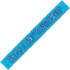 Happy 30th Birthday Glitz Blue Foil Banner