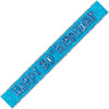 Happy 50th Birthday Glitz Blue Foil Banner