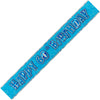 Happy 60th Birthday Glitz Blue Foil Banner