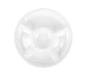 5 Section White Chip and Dip Platter with Clear Lid