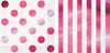 Hot Pink Glitz Foil Stamped Dots or Stripes  2ply Pack of 16
