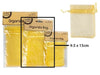 9.5*15cm Organza Bag Gold 6Pack