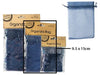 9.5*15cm Organza Bag Navy 6Pack